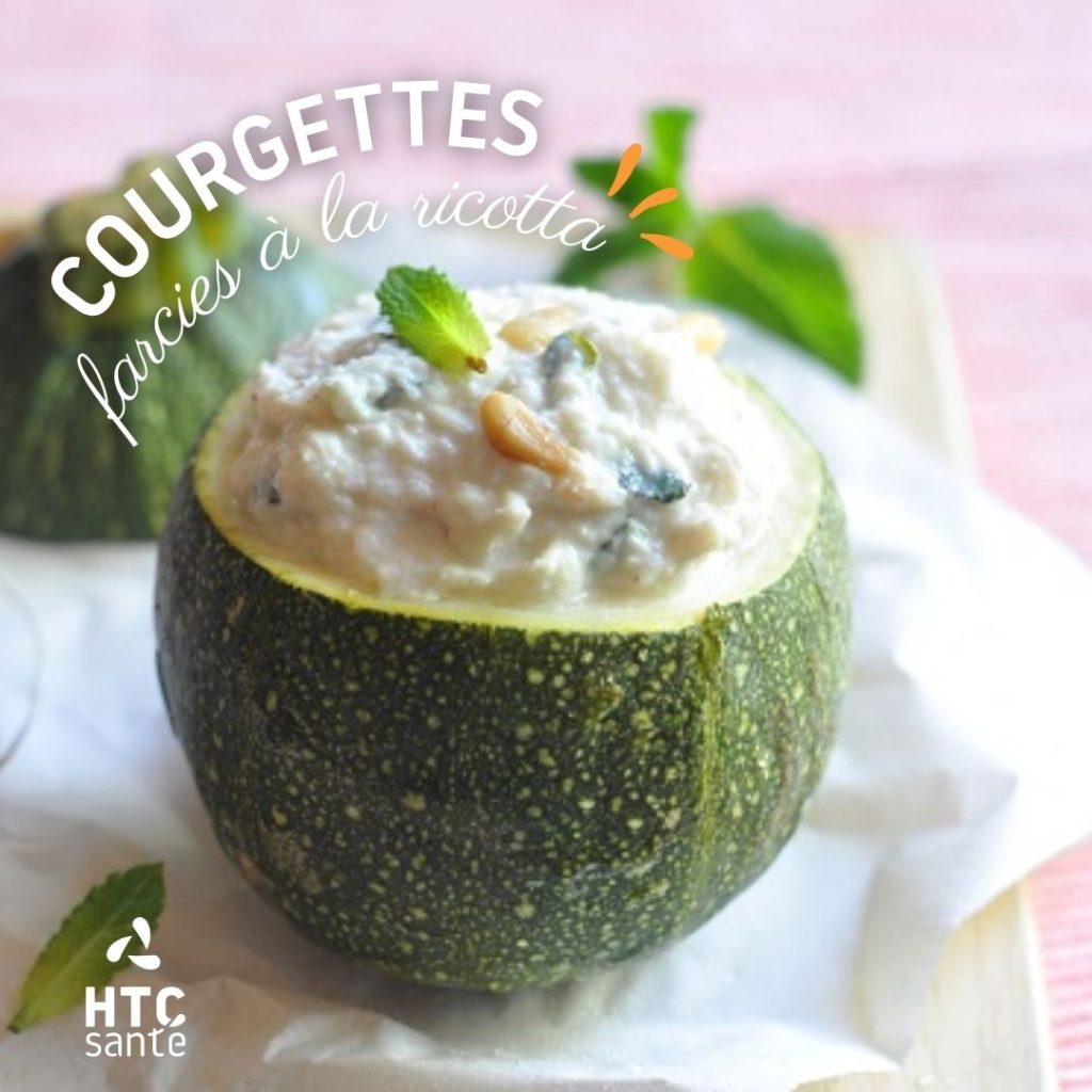 Courgettes farcies à la ricotta et herbes fraîches