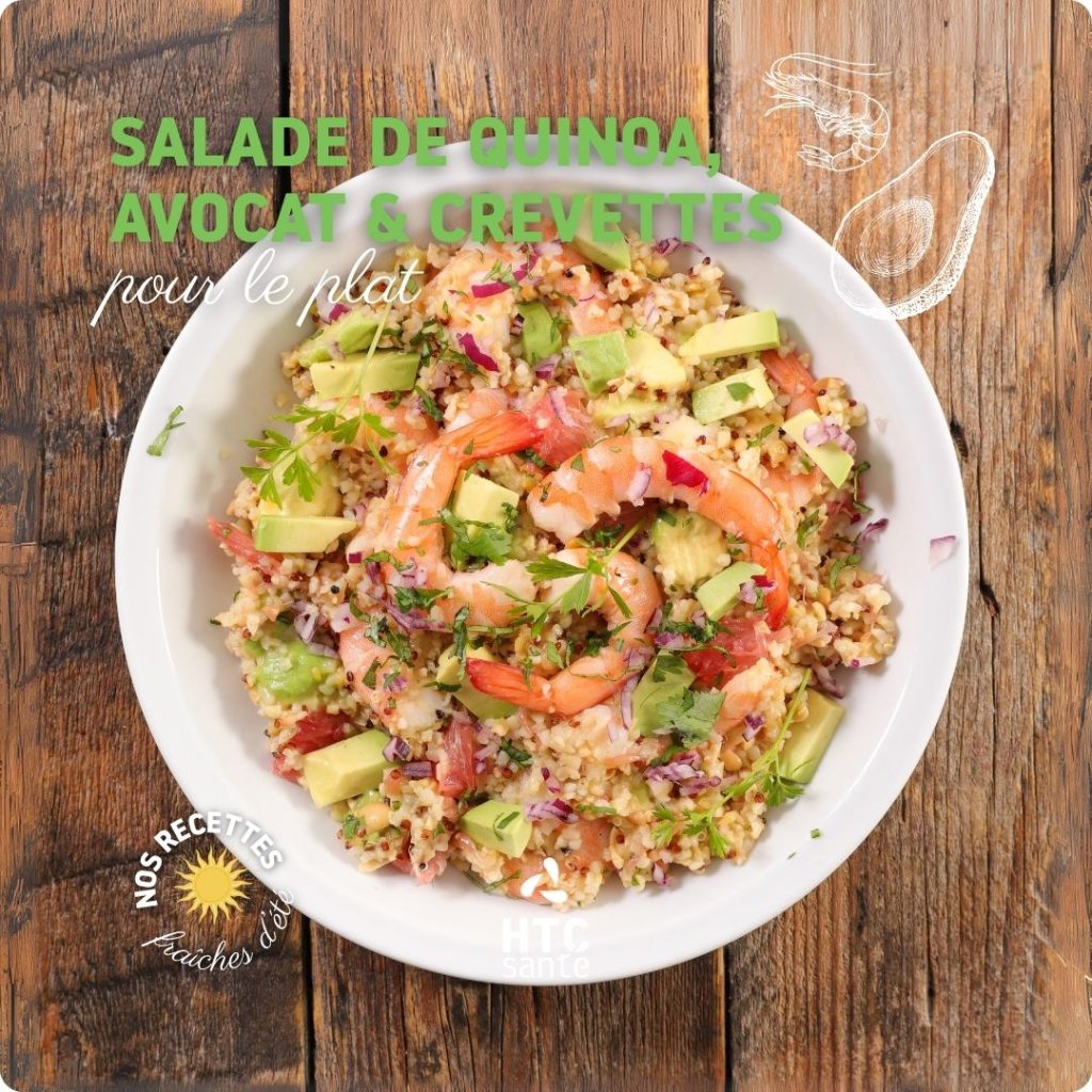 Salade de Quinoa, Avocat et Crevettes : L'Équilibre Parfait